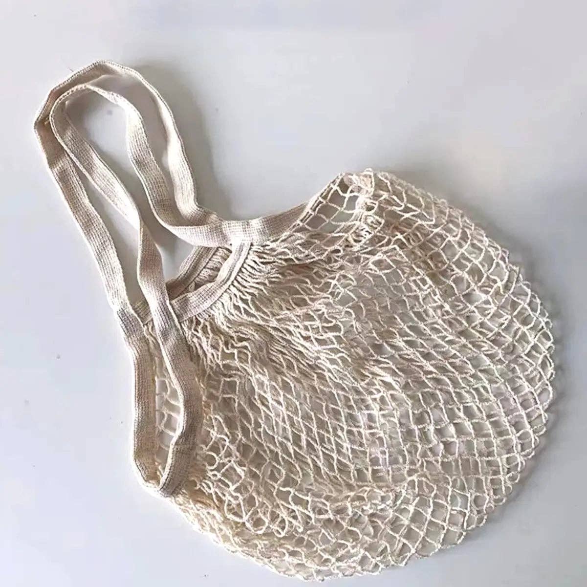 Cotton Mesh Grocery Bags: Short Handle