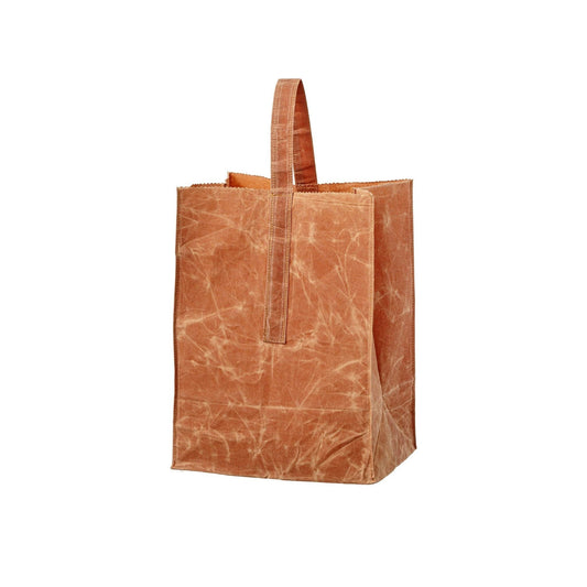 GROCERY BAG WITH HANDLE: Brown / Large