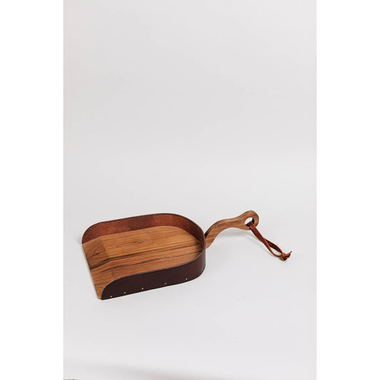 The Wood and Leather Dustpan